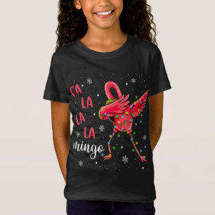 Flamingo Kerstverlichting Grappige Kerstmis Kerstm T-shirt