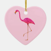 Flamingo Kerstversiering Keramisch Ornament (Voorkant)