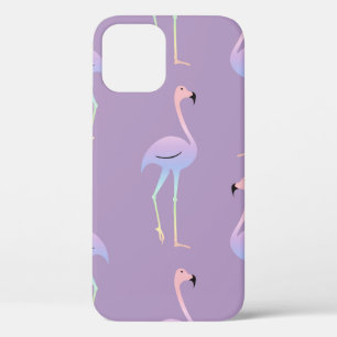 Flamingo kleurrijke regenboogvogel. Schitterend na iPhone 12 Hoesje