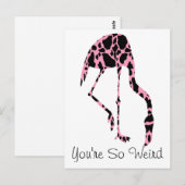 Flamingo Koe Spots Je bent zo raar Briefkaart (Voorkant / Achterkant)