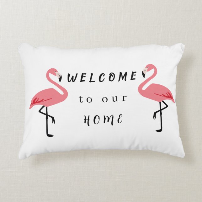 Flamingo Kokosmat Accent Kussen (Voorkant)