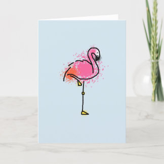 Flamingo lege wenskaart kaart