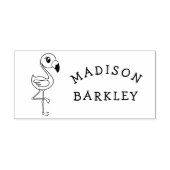 Flamingo Leuke Tropische Kinder naam Rubberstempel (Afrduk)