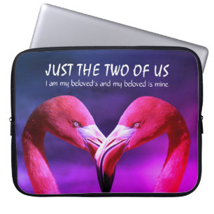 Flamingo   Liefde   ALLEEN DE TWEE VAN ONS   Roze Laptop Sleeve