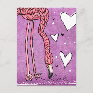 flamingo liefde briefkaart
