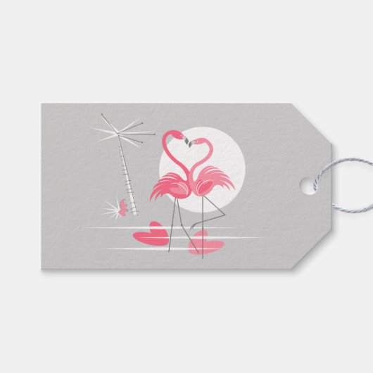 Flamingo Liefde cadeau labels landschap Cadeaulabel (Voorkant (Horizontaal))