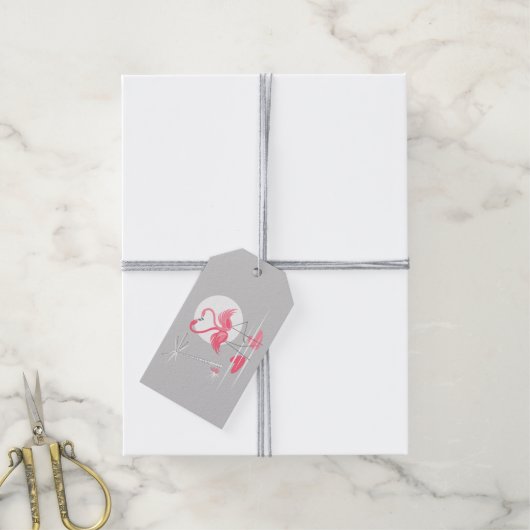 Flamingo Liefde cadeau labels landschap Cadeaulabel (Met Touw)