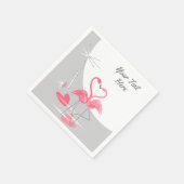 Flamingo Liefde Grote Maan Tekst Servetten (Hoek)