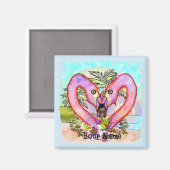 Flamingo Liefde  Magneet (Voorkant / Achterkant)