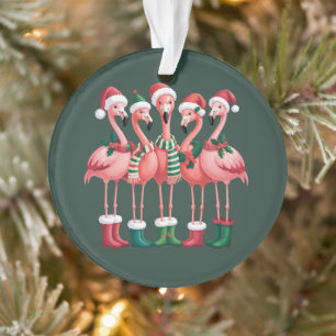 Flamingo Liefhebber Cadeau Kerstmis Prettig Kerstm Ornament