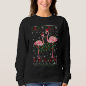 Flamingo Lights Tangled Ugly Sweater Kerstmis Ani (Voorkant)