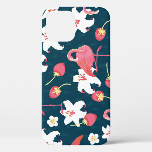 Flamingo Lilies: Tropisch  ontwerp. iPhone 12 Hoesje