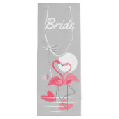 Flamingo Love Bride-cadeawijn Wijn Cadeautas (Achterkant)