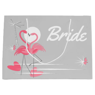 Flamingo Love Bride gift Large Cadeauzakje
