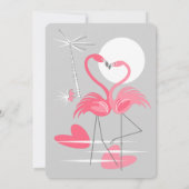 Flamingo Love bruiloft-uitnodiging Kaart (Achterkant)