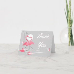 Flamingo Love Dank u voor uw landschapsnotitiekaar Bedankkaart