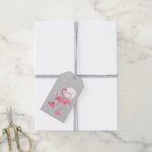 Flamingo Love gift labels Cadeaulabel (Met Touw)