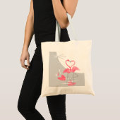 Flamingo Love Large Moon budget tas (Voorkant (product))