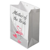 Flamingo Love Large Moon moeder of Bride medium Cadeauzakje (Voorkant Gekanteld)