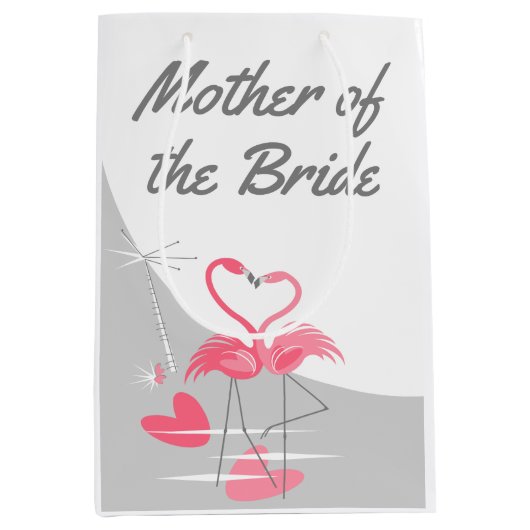 Flamingo Love Large Moon moeder of Bride medium Cadeauzakje (Voorkant)
