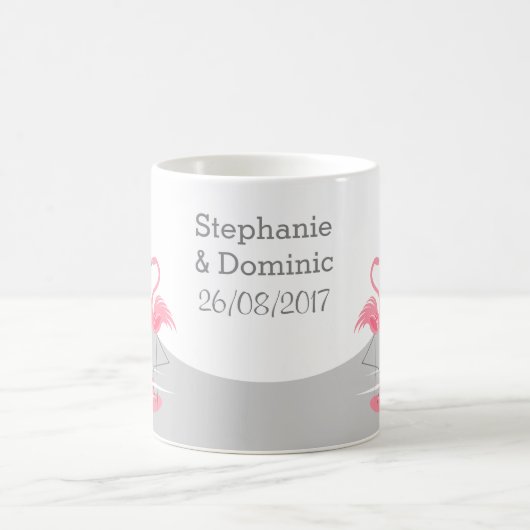 Flamingo Love Large Moon Names Date mok (Center)