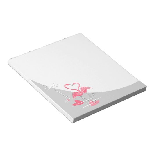 Flamingo Love Large Moon notebook Notitieblok (Schuin)