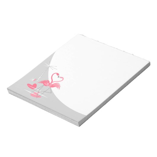 Flamingo Love Large Moon notebook Notitieblok (Gedraaid)