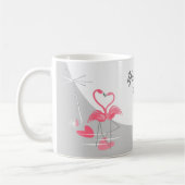 Flamingo Love Large Moon Text mok (Links)