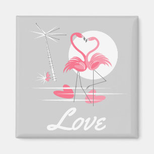 Flamingo Love Magnet Squat Magneet