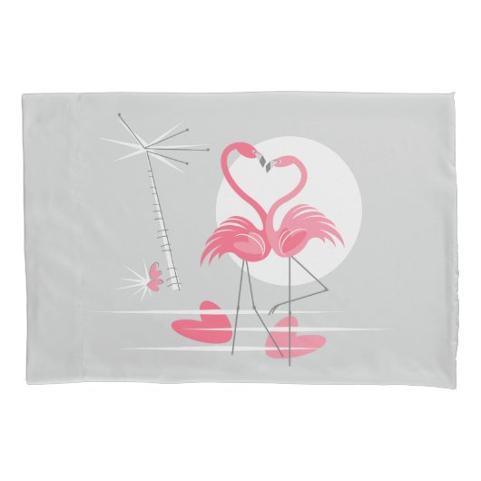 Flamingo Love multi-back pilcase Kussensloop (Voorkant)