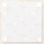 Flamingo Love Multi onderzetter Glazen Onderzetter (Achterkant)