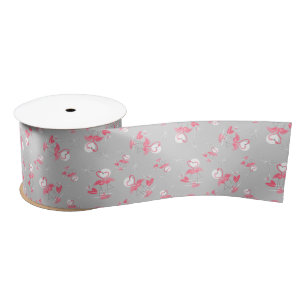 Flamingo Love Multi-ribbon satin Lint