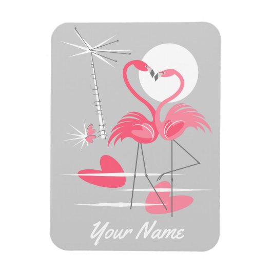Flamingo Love Name Flexnet Magneet (Verticaal)