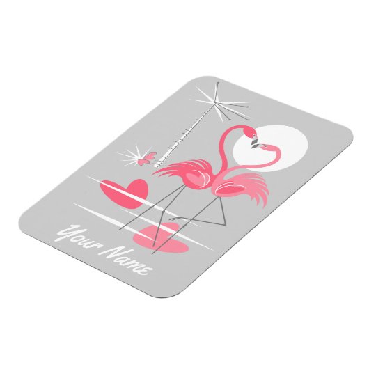 Flamingo Love Name Flexnet Magneet (Linkerzijde)