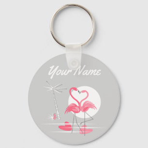 Flamingo Love Name sleutelhanger Basic