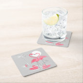 Flamingo Love onderzetter Square (Insitu)