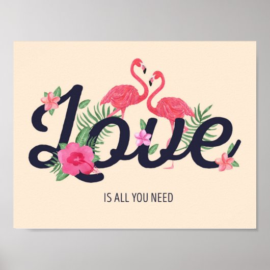 Flamingo Love Poster (Voorkant)