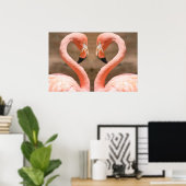 Flamingo Love Poster (Thuiskantoor)