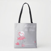 Flamingo Love Side Moeder of the Bride canvas tas (Voorkant)