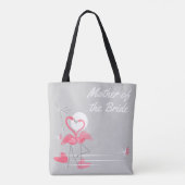Flamingo Love Side Moeder of the Bride canvas tas (Achterkant)