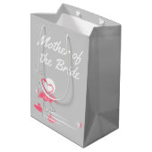 Flamingo Love Side Moeder of the Bride medium Cadeauzakje (Achterkant Gekanteld)