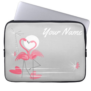 Flamingo Love Side Name notebook hoes 13 inch