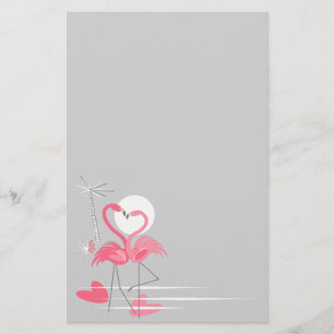 Flamingo Love Side stationery Briefpapier