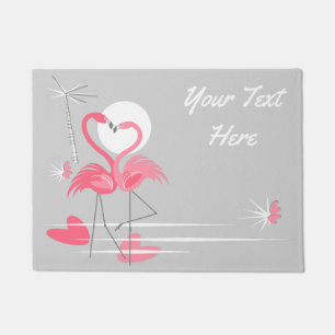 Flamingo Love Side Text doormat Deurmat