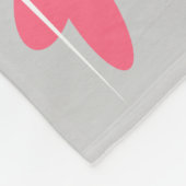 Flamingo Love Side Text fleece Small horizontal Deken (Hoek)