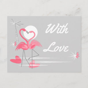 Flamingo Love Side With Love briefkaart