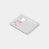 Flamingo Love Slim Text post-it notes (Schuin)