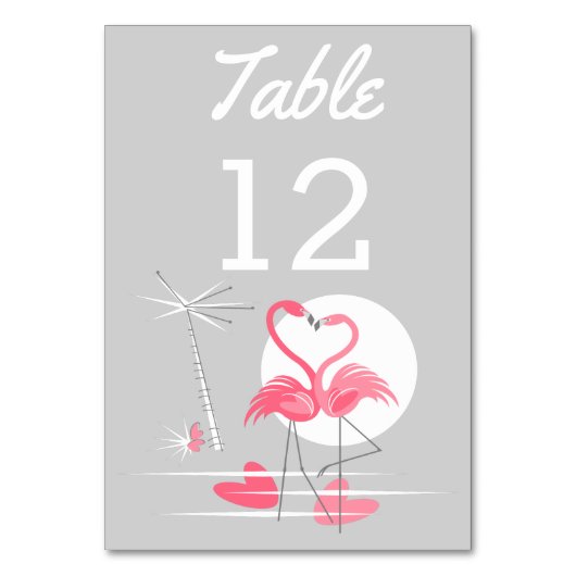 Flamingo Love-tabelkaart Kaart (Voorkant)