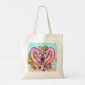Flamingo Love Tote Bag (Achterkant)