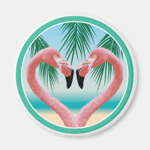 Flamingo Love (Tropische Valentijn) Magneet